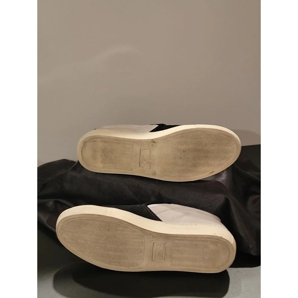 Rogue‎ State Mens Suede Slip On Sneakers Black Grey Colorblock Sz 12